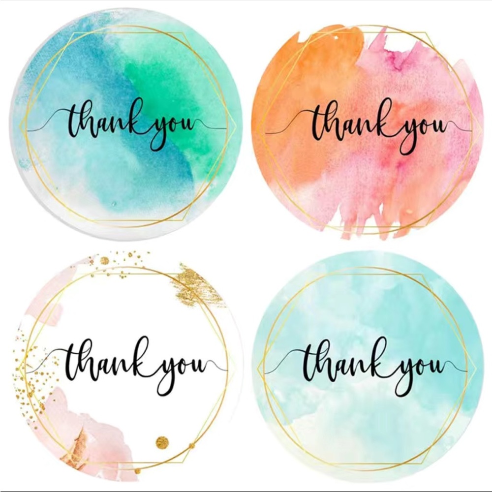 500 Roll of Thank You Stickers - 4 Designs - Picture 3 of 6